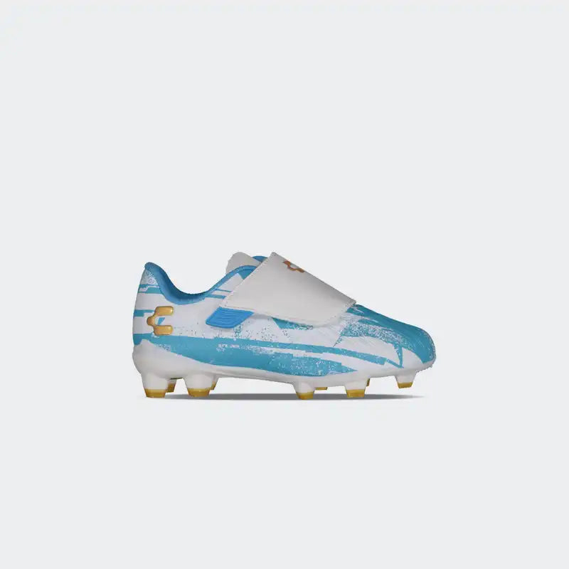 Charly Grasshopper Youth Cleats White/Blue