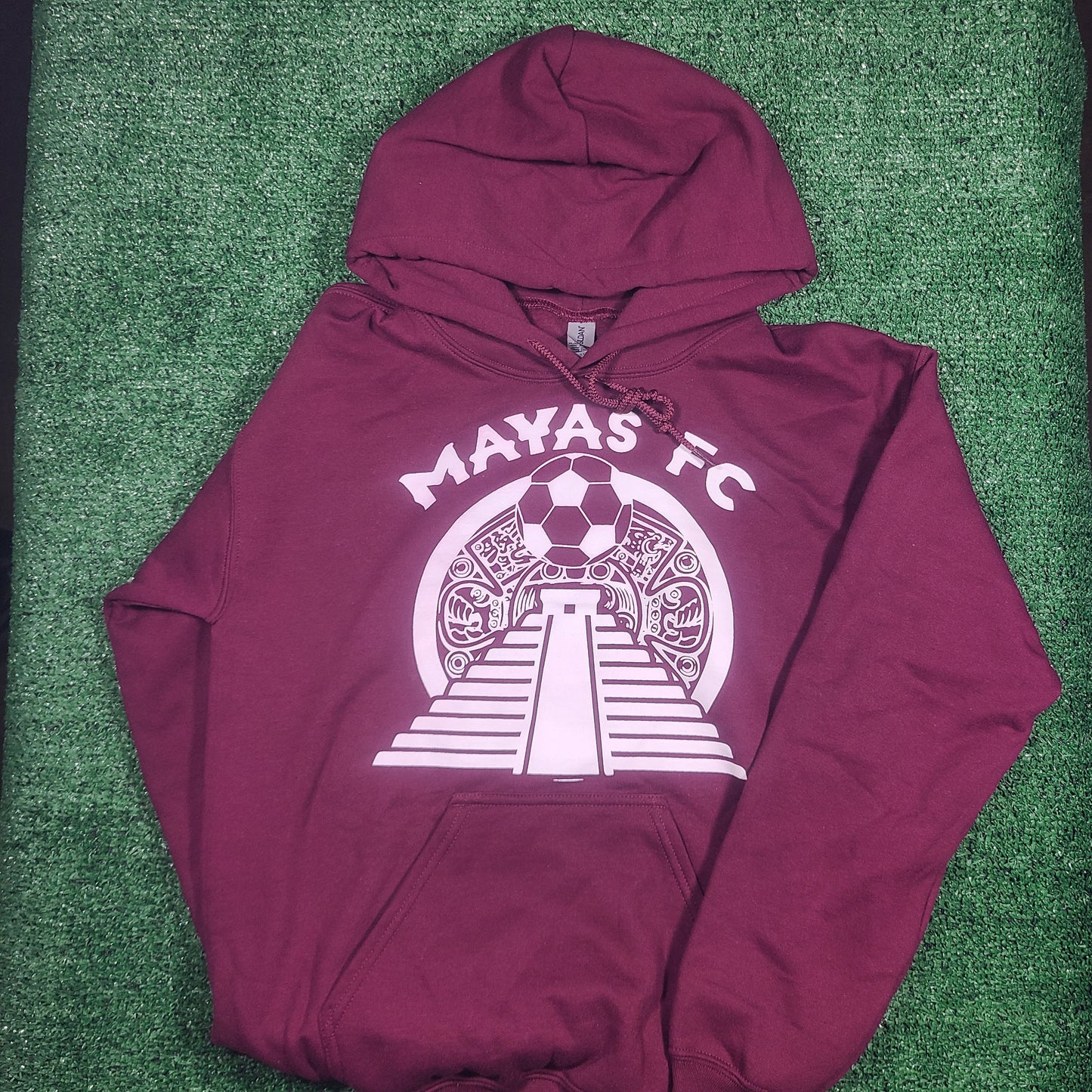 Mayas Logo Maroon Hoodie
