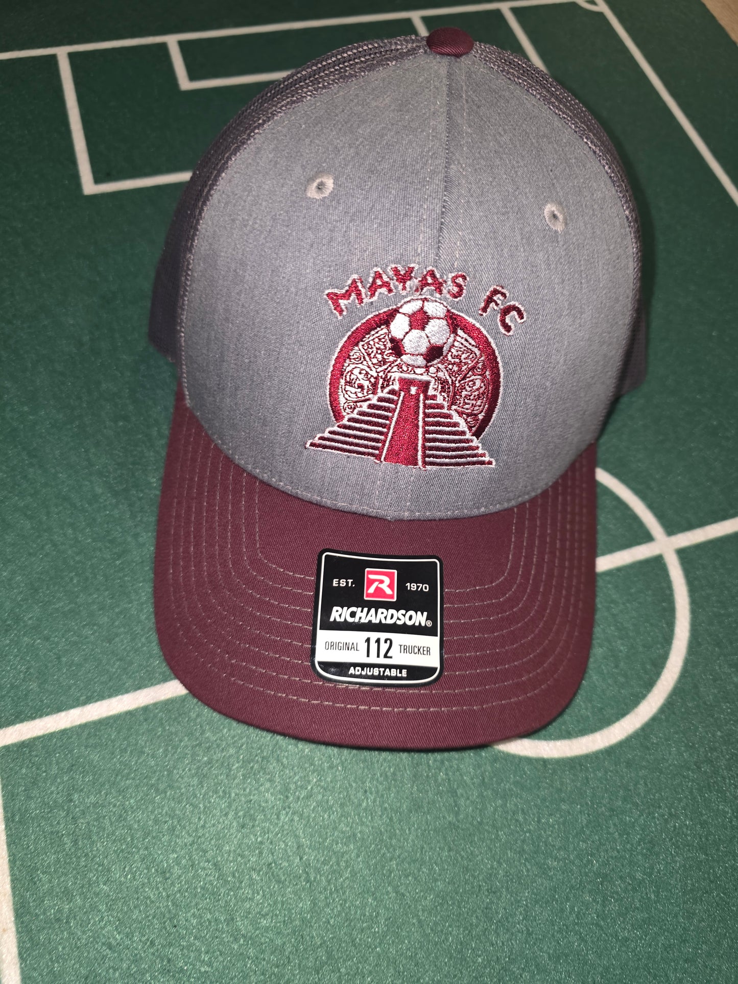 Richardson Gray/Maroon Mayas Trucker Hat