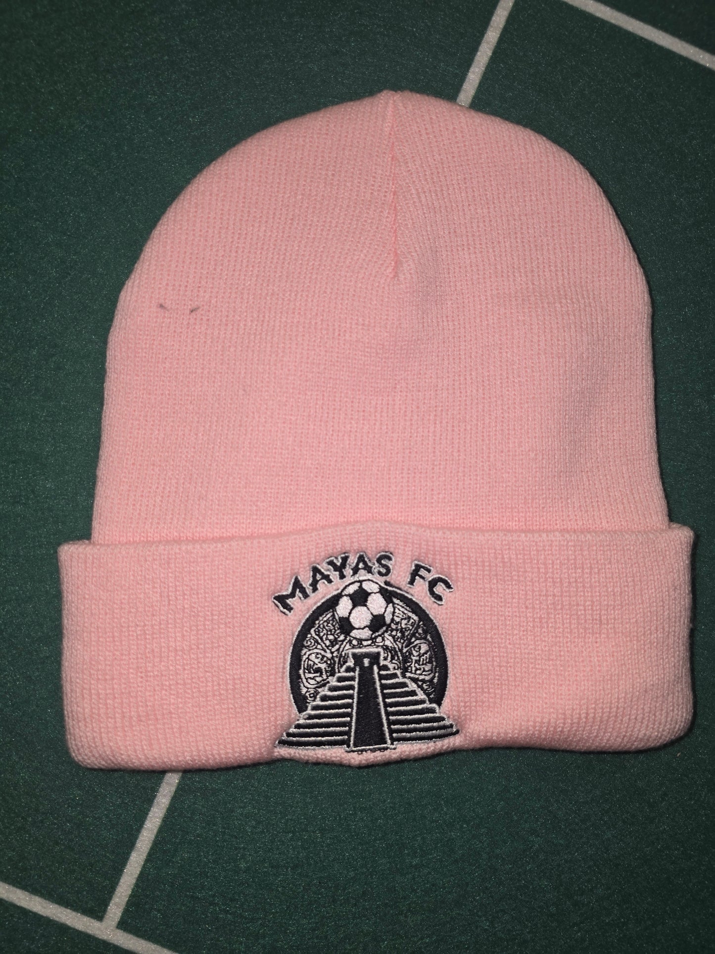Mayas Pink Cuffed Beanie