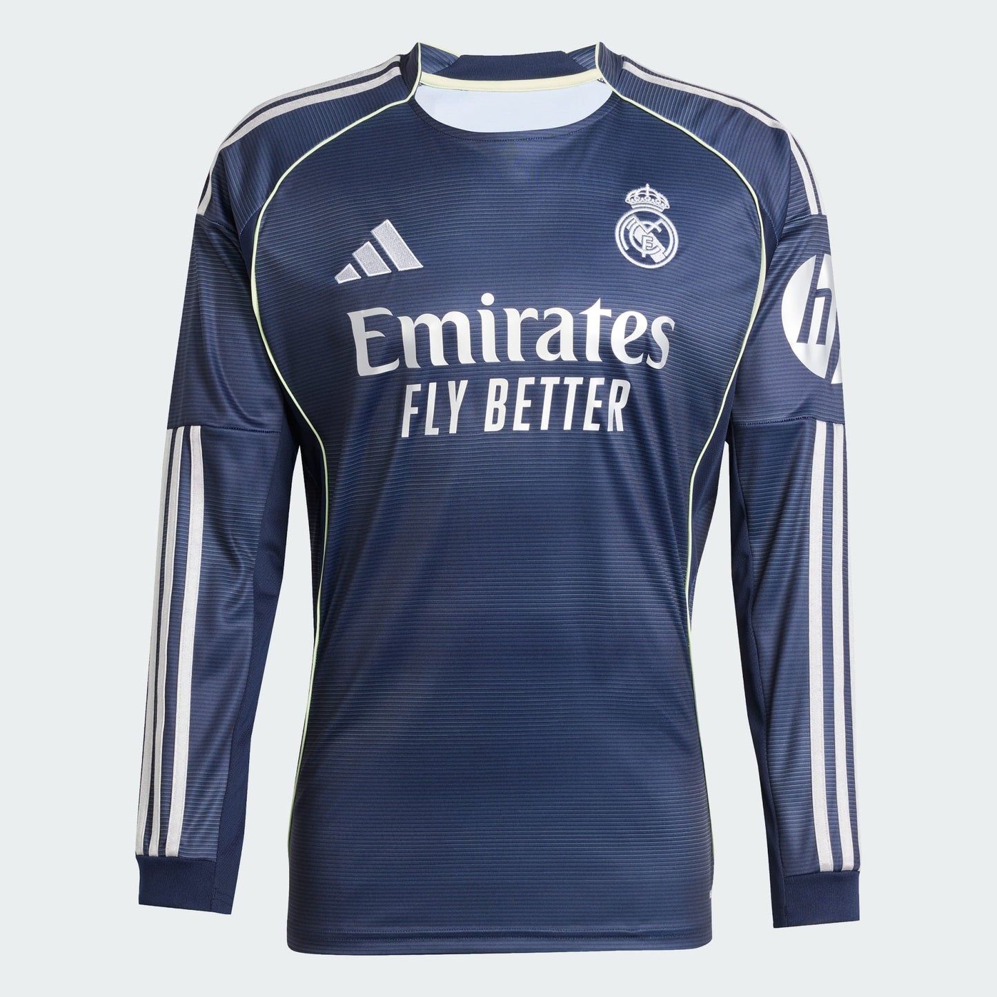 adidas Mens Real Madrid Long Sleeve Away Jersey 25/26
