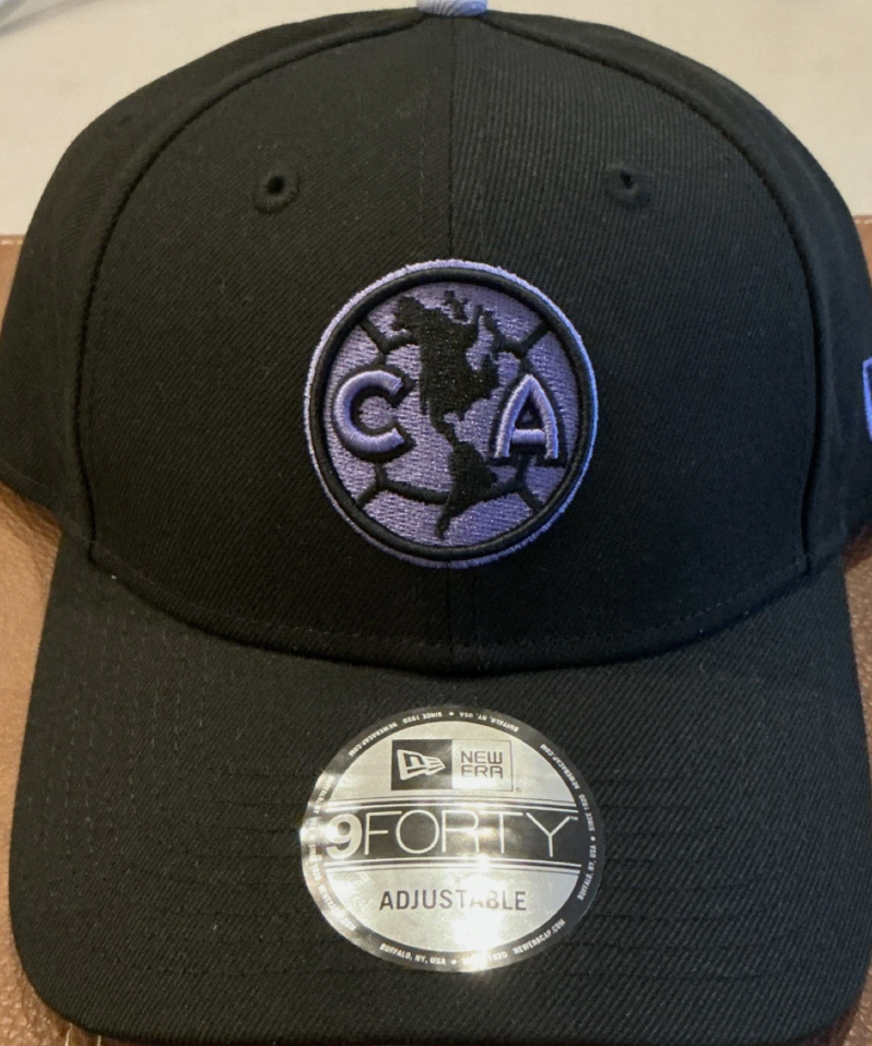 New Era Club América 9FORTY Adjustable Hat Black Purple Soccer