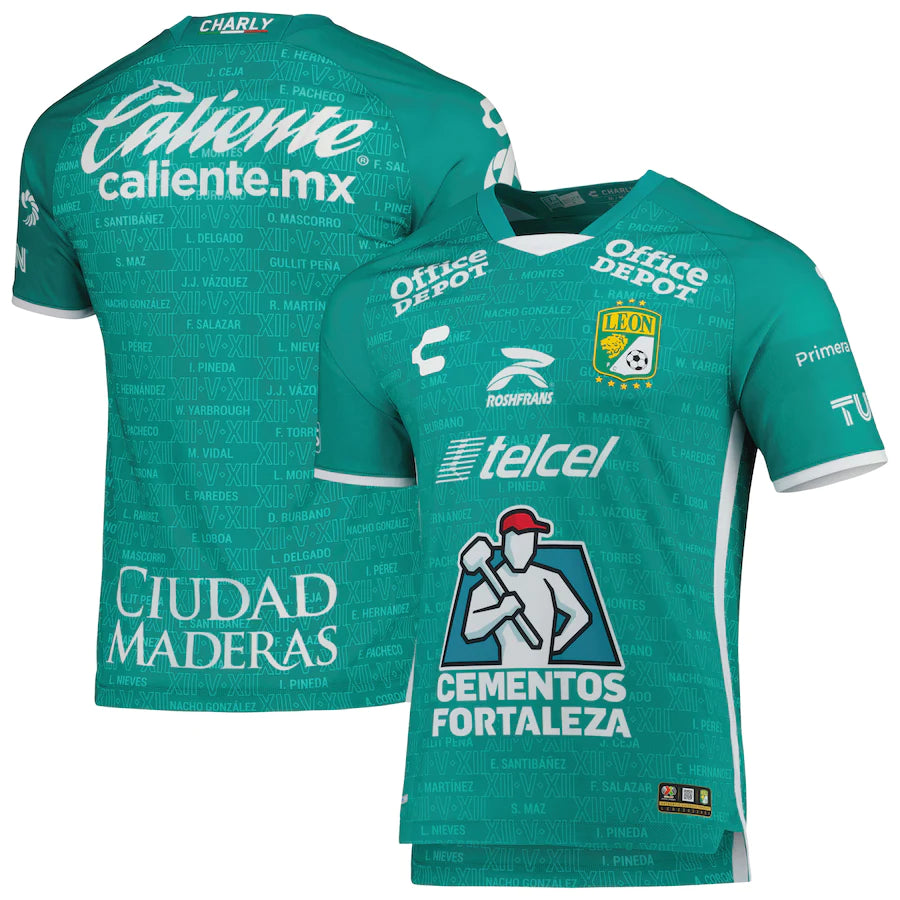 Club Leon Charly 2022/23 Home Authentic Jersey - Green/White