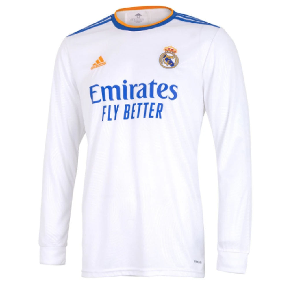 adidas Mens Real Madrid 21/22 LS Home Jersey