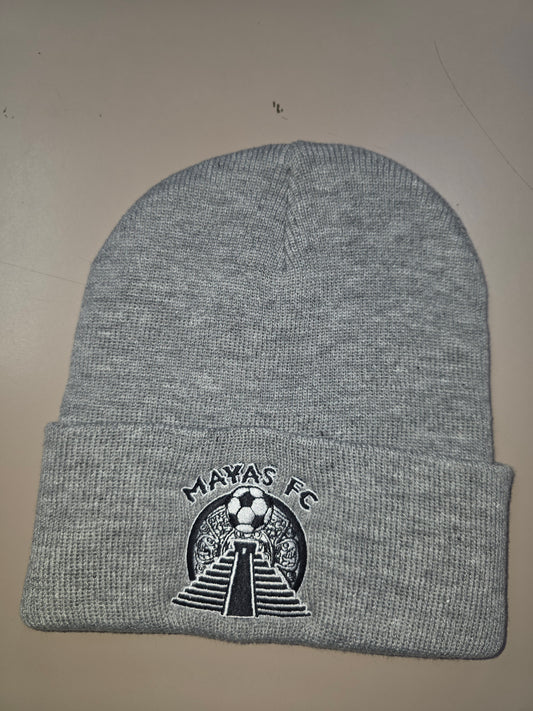 Mayas Gray Cuffed Beanie