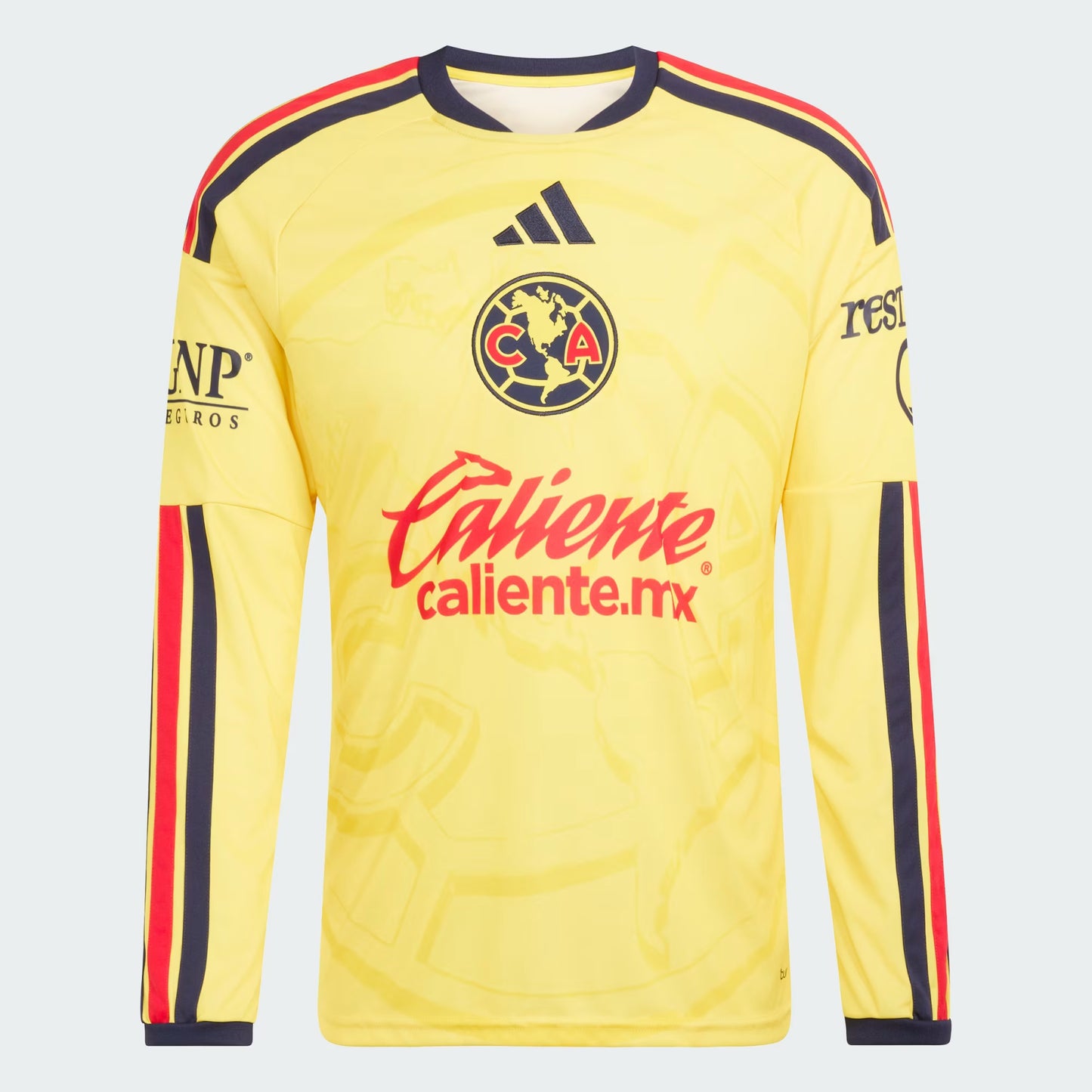 adidas Mens Club America Long Sleeve Home Jersey 26/27