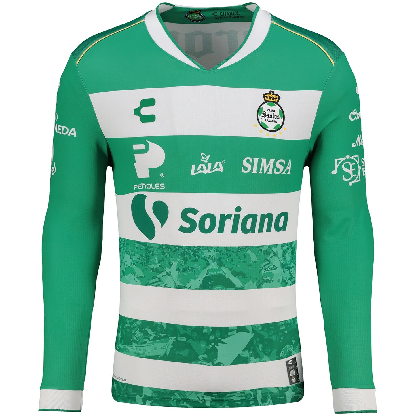 Charly Mens Santos Laguna Home Long Sleeve Jersey 25/26