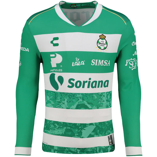 Charly Mens Santos Laguna Home Long Sleeve Jersey 25/26