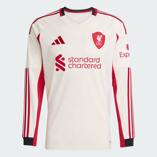 adidas Mens Liverpool Away LS Jersey 25/26