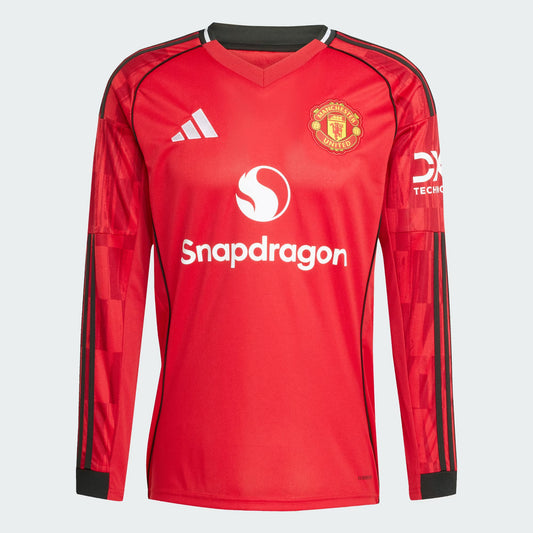 adidas Manchester United Long Sleeve Home Jersey 25/26