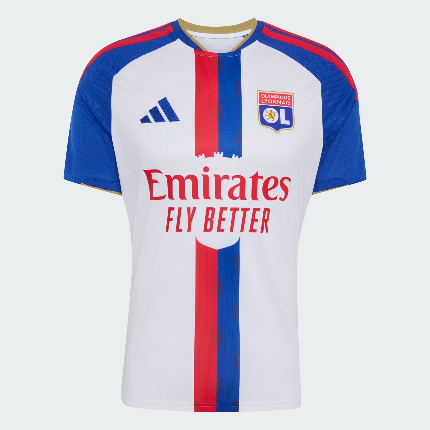 adidas Mens Olympique Lyon Home Jersey 26/27