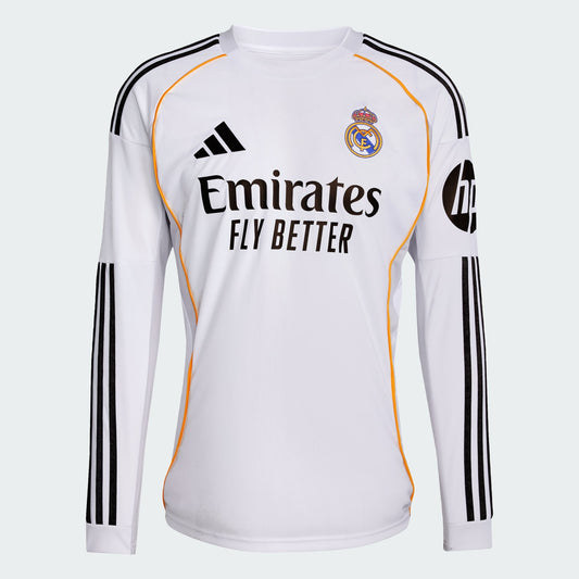 adidas Mens Real Madrid Home L/S Jersey 25/26