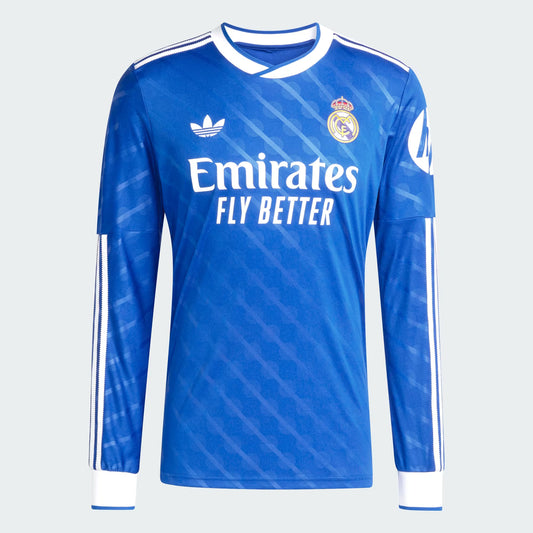 adidas Mens Real Madrid Long Sleeve Third Jersey 25/26