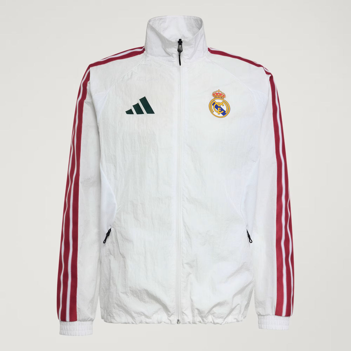 Adidas Mens Real Madrid White 2026 Anthem Jacket