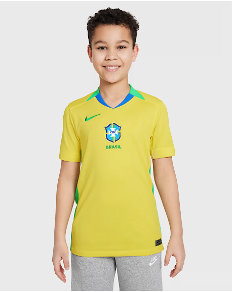 Nike YOUTH Brazil Stadium Home Jersey 2025 (Women's Team)