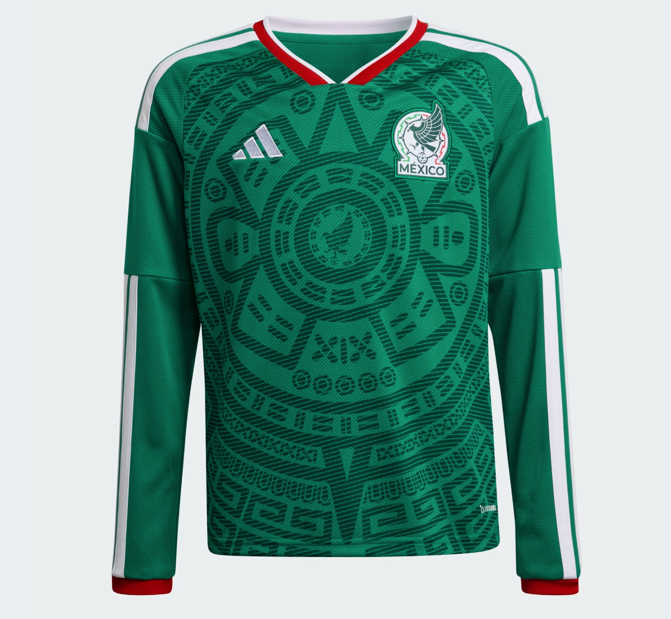 adidas Youth Mexico Home LS Jersey 25/26