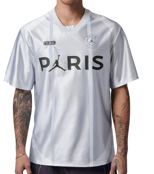 Nike Mens PSG Grey Jordan 23 Jersey 25/26