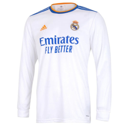 adidas Mens Real Madrid 21/22 LS Home Jersey