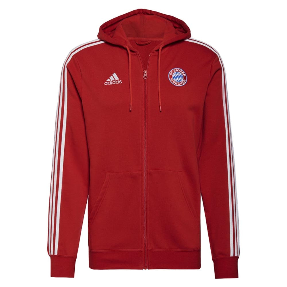 Adidas FC Bayern Munich 3-Stripe Full-Zip Hoodie